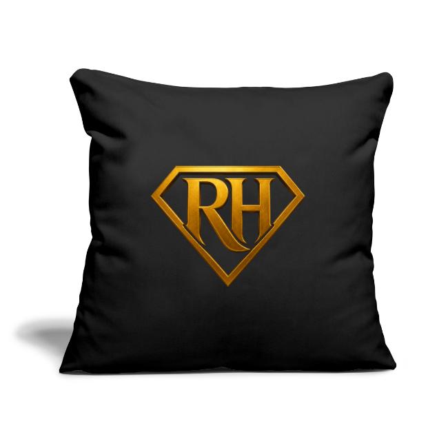 Robin Henderson Kissen mit goldenem RH-Logo